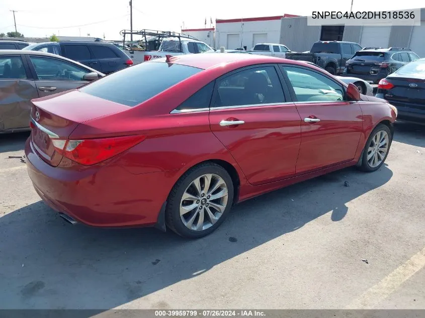 2013 Hyundai Sonata Se VIN: 5NPEC4AC2DH518536 Lot: 39959799