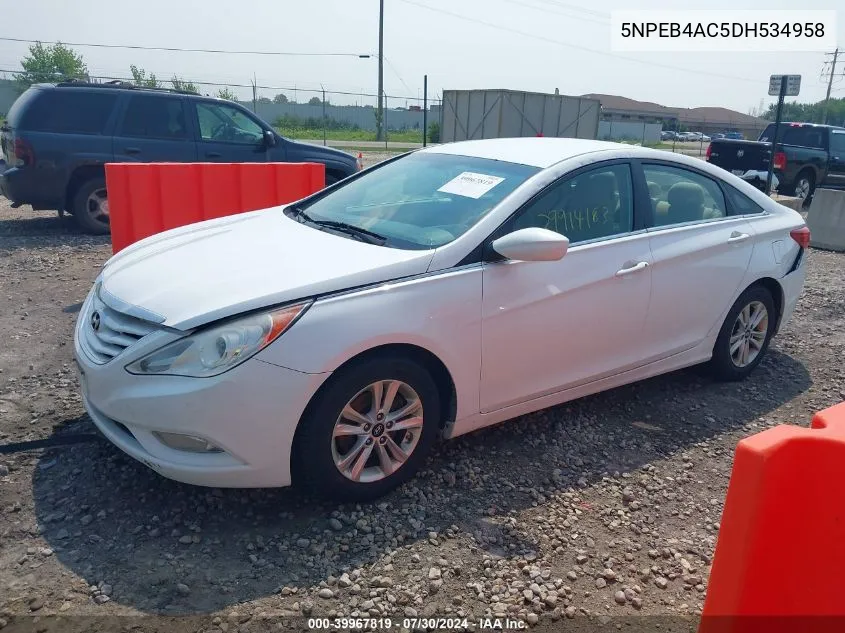 5NPEB4AC5DH534958 2013 Hyundai Sonata Gls