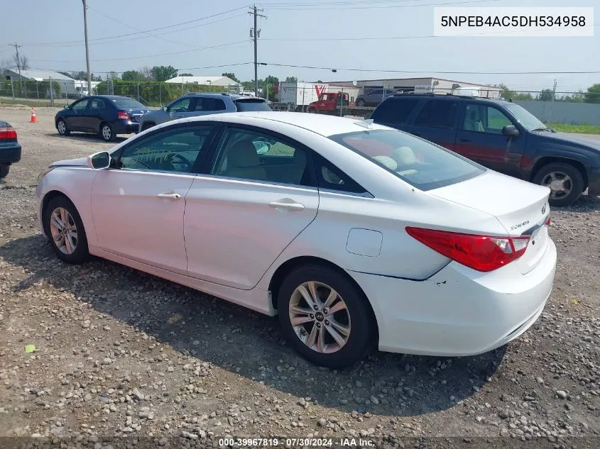 5NPEB4AC5DH534958 2013 Hyundai Sonata Gls