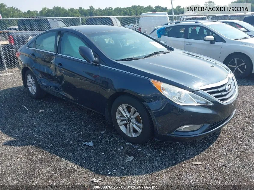 5NPEB4ACXDH793316 2013 Hyundai Sonata Gls