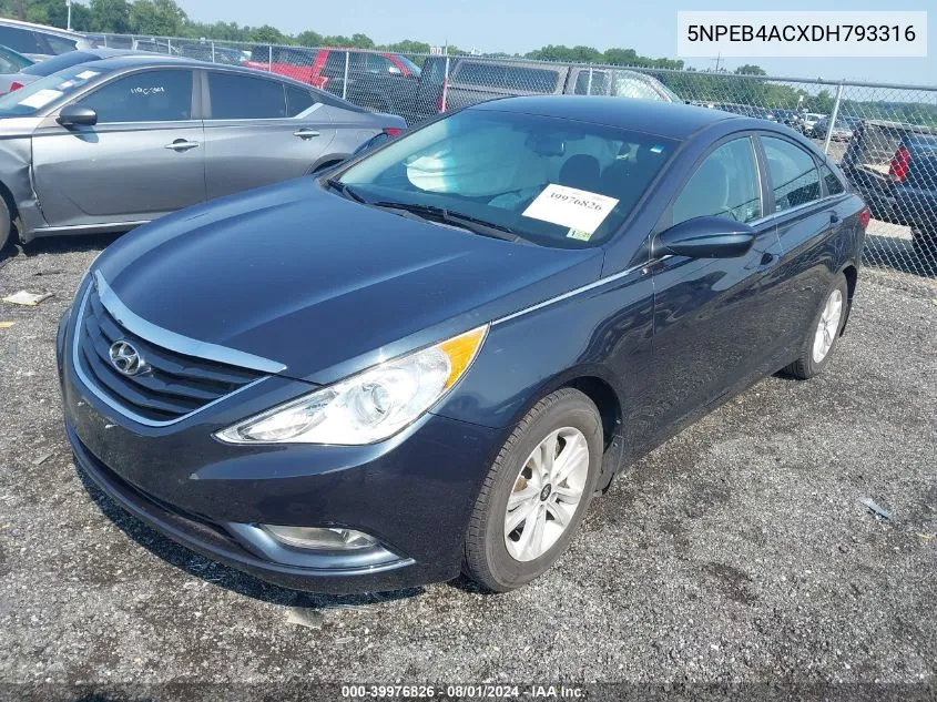 5NPEB4ACXDH793316 2013 Hyundai Sonata Gls