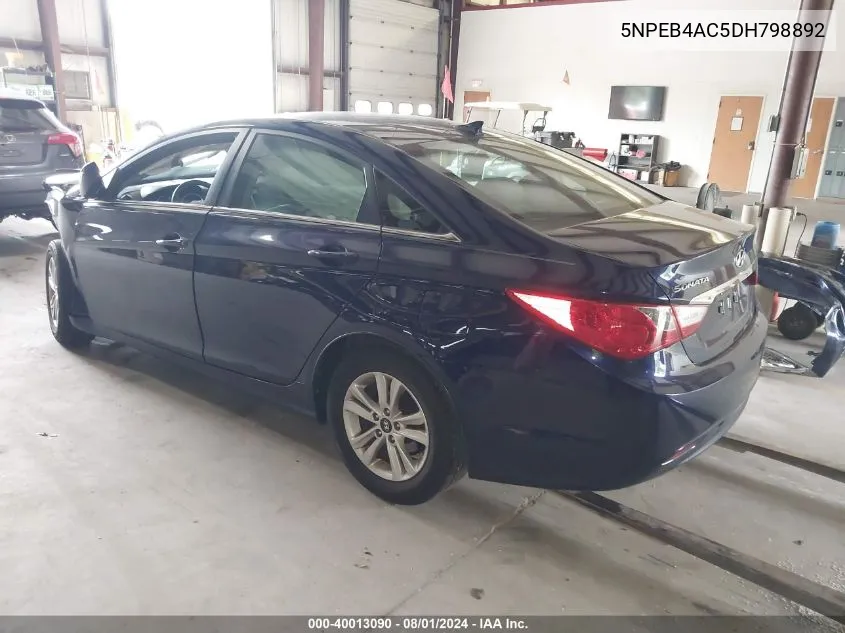 5NPEB4AC5DH798892 2013 Hyundai Sonata Gls