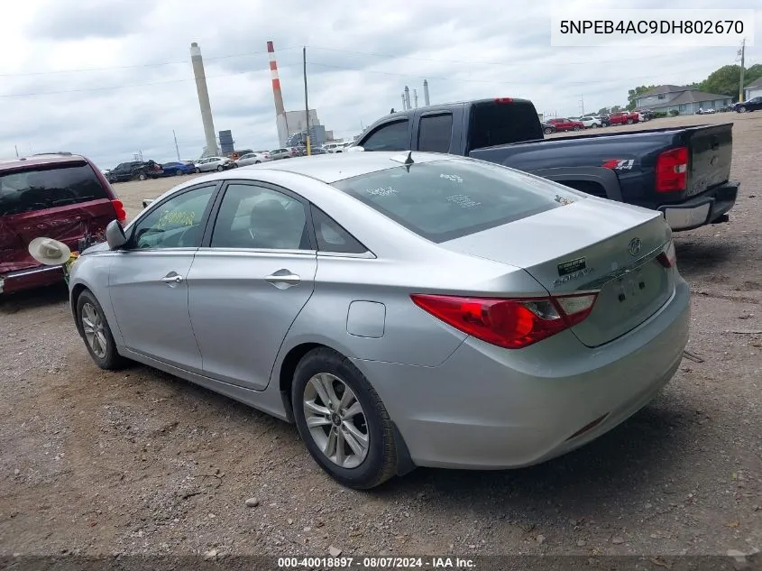 5NPEB4AC9DH802670 2013 Hyundai Sonata Gls