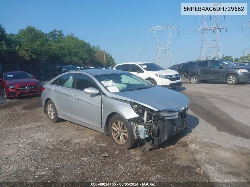 2013 Hyundai Sonata Gls VIN: 5NPEB4AC6DH729662 Lot: 40024155