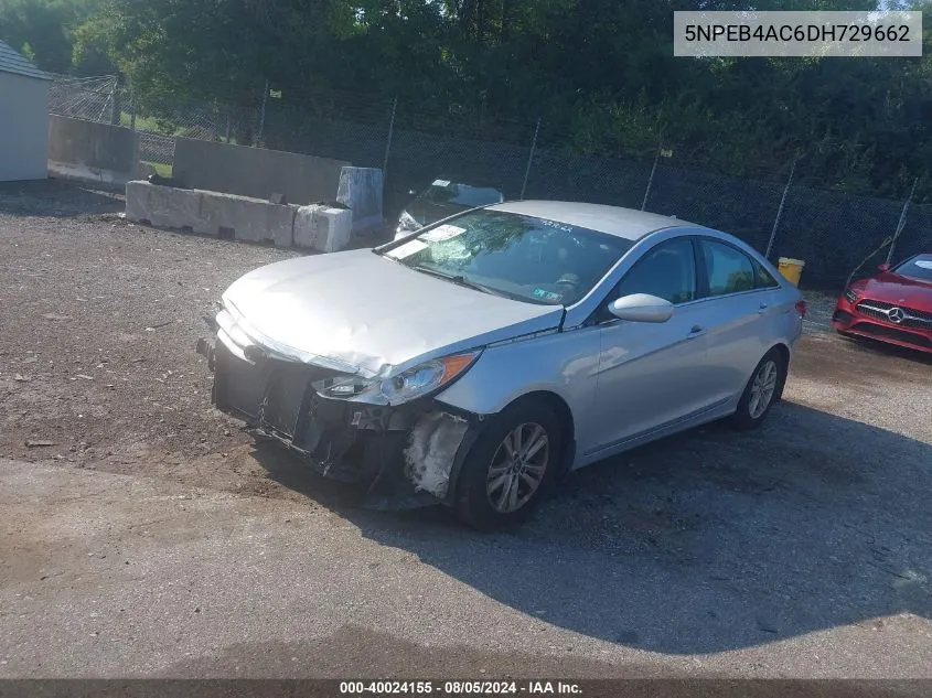 2013 Hyundai Sonata Gls VIN: 5NPEB4AC6DH729662 Lot: 40024155