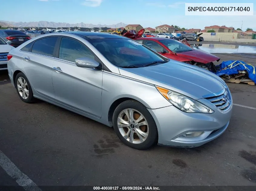 2013 Hyundai Sonata Limited VIN: 5NPEC4AC0DH714040 Lot: 40038127