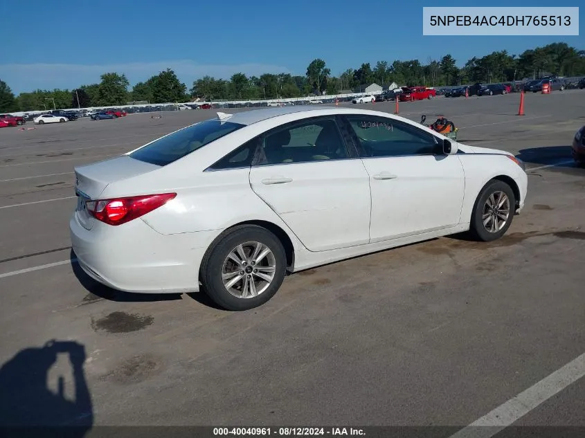 2013 Hyundai Sonata Gls VIN: 5NPEB4AC4DH765513 Lot: 40040961