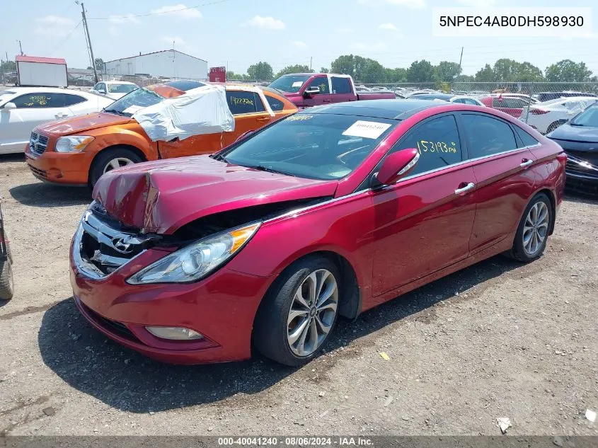 2013 Hyundai Sonata Limited 2.0T VIN: 5NPEC4AB0DH598930 Lot: 40041240