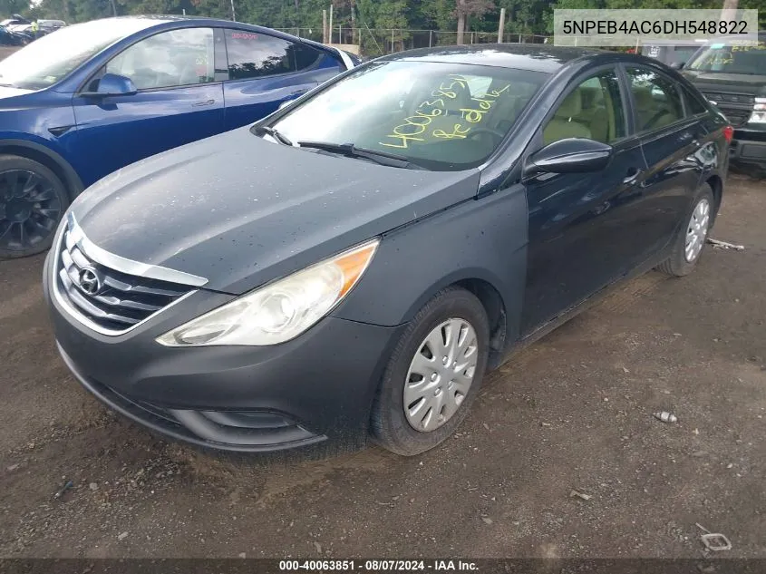 2013 Hyundai Sonata Gls VIN: 5NPEB4AC6DH548822 Lot: 40063851