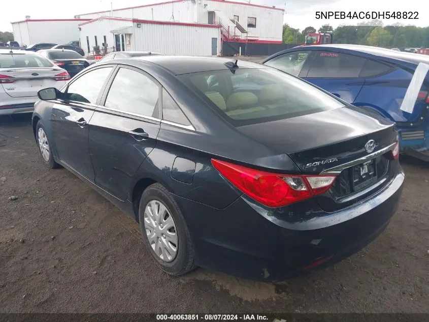 5NPEB4AC6DH548822 2013 Hyundai Sonata Gls