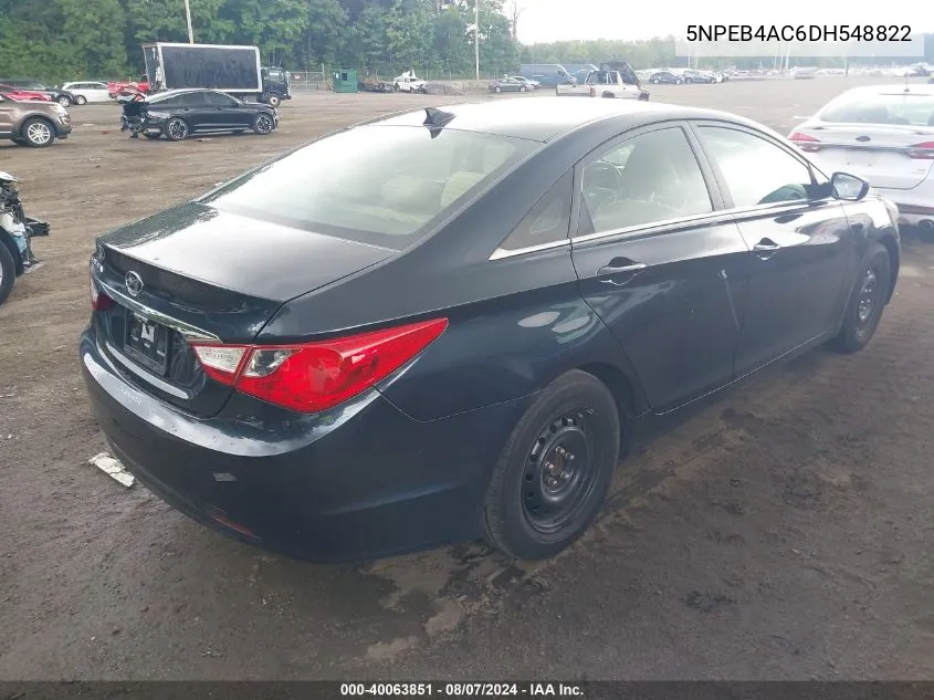 5NPEB4AC6DH548822 2013 Hyundai Sonata Gls