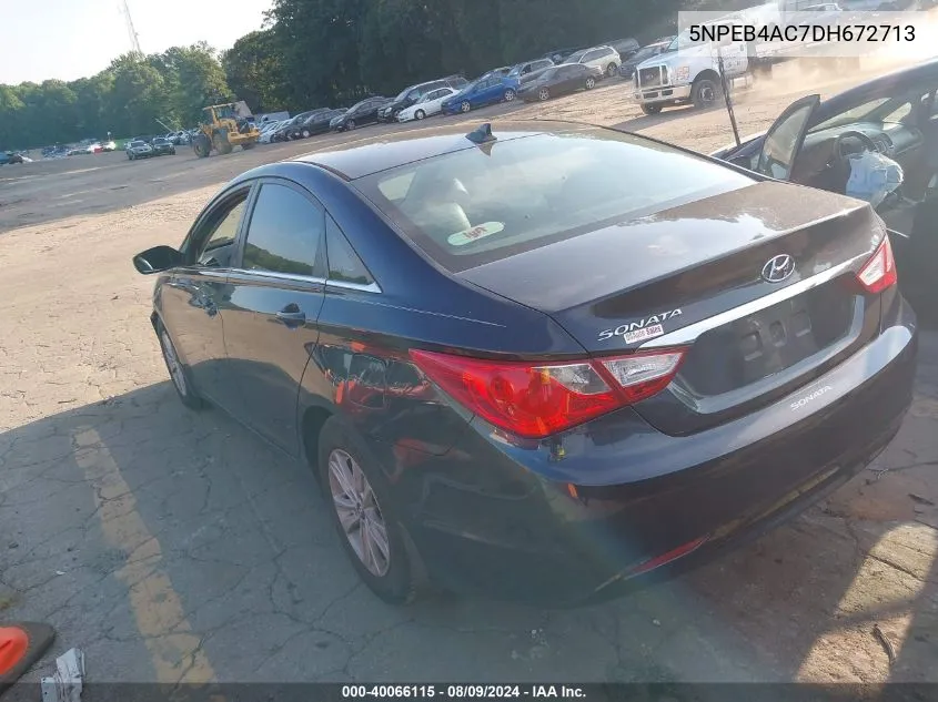 2013 Hyundai Sonata Gls VIN: 5NPEB4AC7DH672713 Lot: 40066115