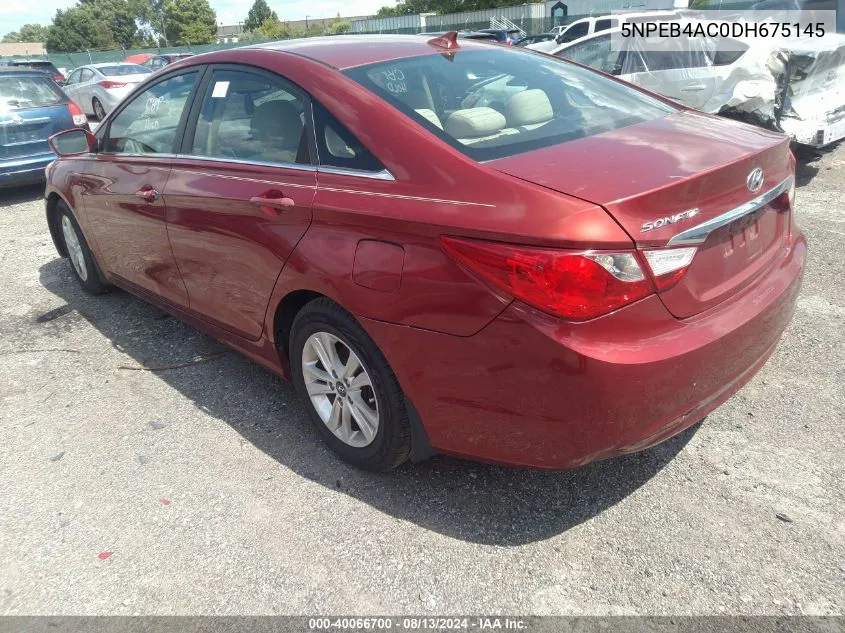 2013 Hyundai Sonata Gls VIN: 5NPEB4AC0DH675145 Lot: 40066700