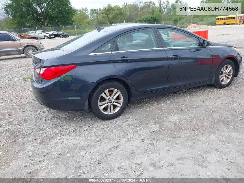 2013 Hyundai Sonata Gls VIN: 5NPEB4AC8DH774568 Lot: 40078237