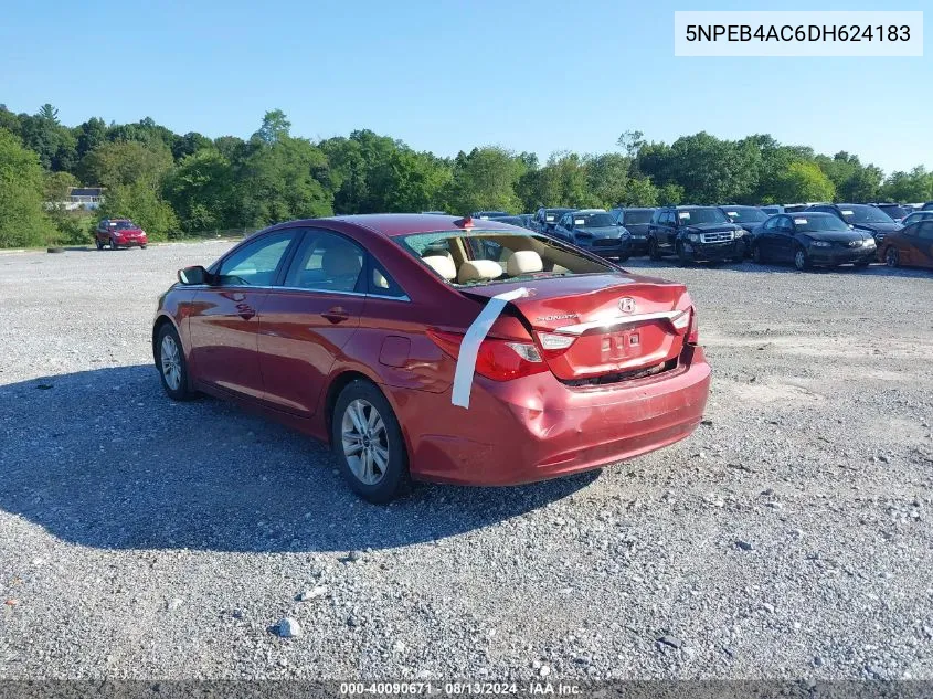 2013 Hyundai Sonata Gls VIN: 5NPEB4AC6DH624183 Lot: 40090671