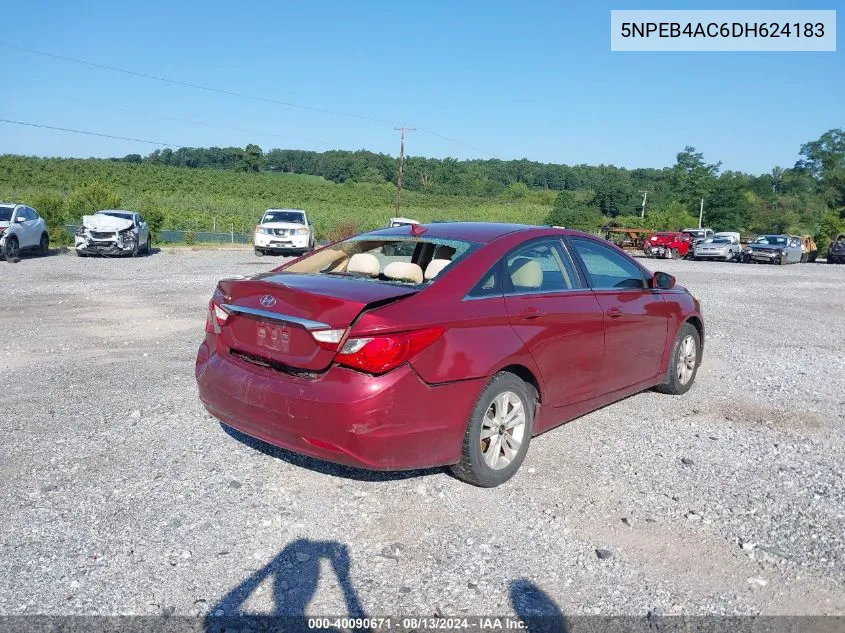 2013 Hyundai Sonata Gls VIN: 5NPEB4AC6DH624183 Lot: 40090671