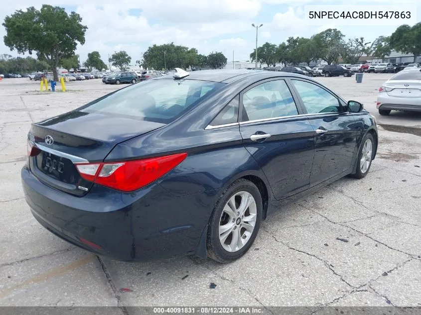 2013 Hyundai Sonata Limited VIN: 5NPEC4AC8DH547863 Lot: 40091831