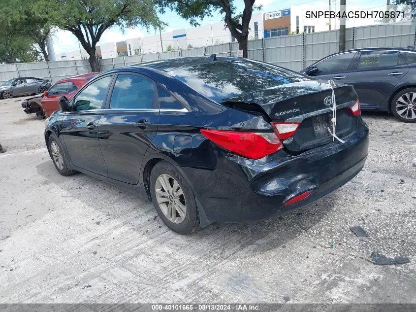 2013 Hyundai Sonata Gls VIN: 5NPEB4AC5DH705871 Lot: 40101665