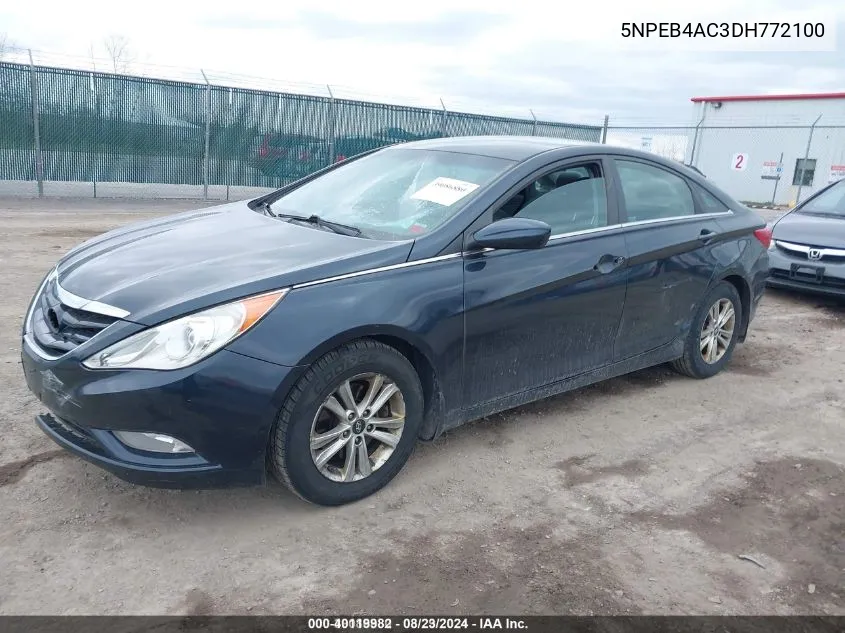 2013 Hyundai Sonata Gls VIN: 5NPEB4AC3DH772100 Lot: 40119982