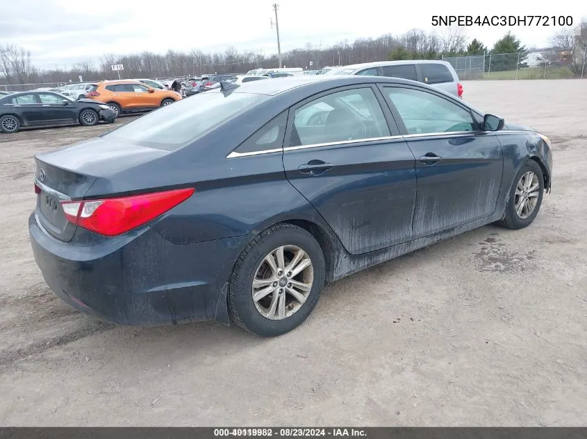 2013 Hyundai Sonata Gls VIN: 5NPEB4AC3DH772100 Lot: 40119982