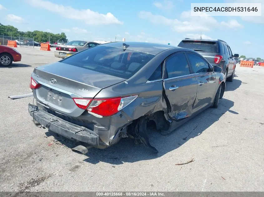 2013 Hyundai Sonata Se VIN: 5NPEC4AC8DH531646 Lot: 40125668