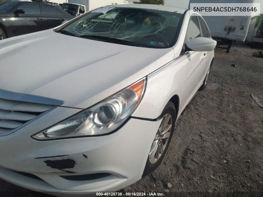 2013 Hyundai Sonata Gls VIN: 5NPEB4AC5DH768646 Lot: 40125738