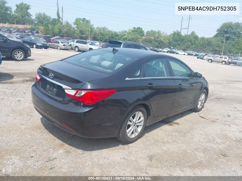 2013 Hyundai Sonata Gls VIN: 5NPEB4AC9DH752305 Lot: 40130431