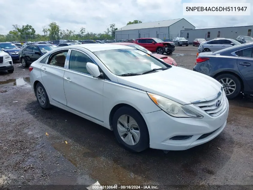 5NPEB4AC6DH511947 2013 Hyundai Sonata Gls