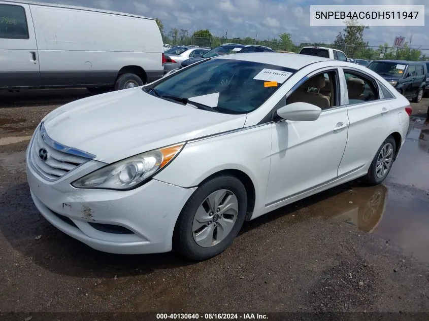 5NPEB4AC6DH511947 2013 Hyundai Sonata Gls