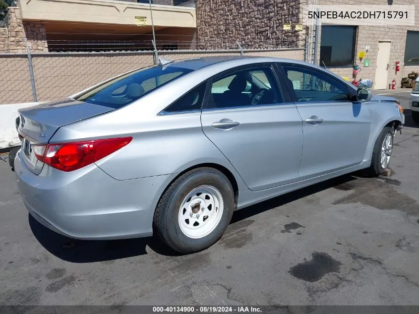 2013 Hyundai Sonata Gls VIN: 5NPEB4AC2DH715791 Lot: 40134900