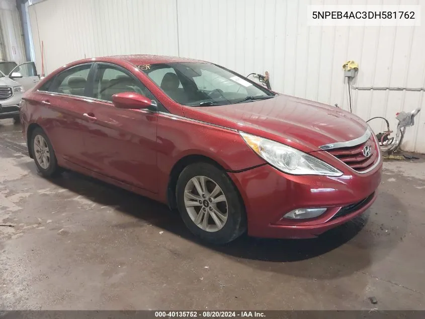 5NPEB4AC3DH581762 2013 Hyundai Sonata Gls