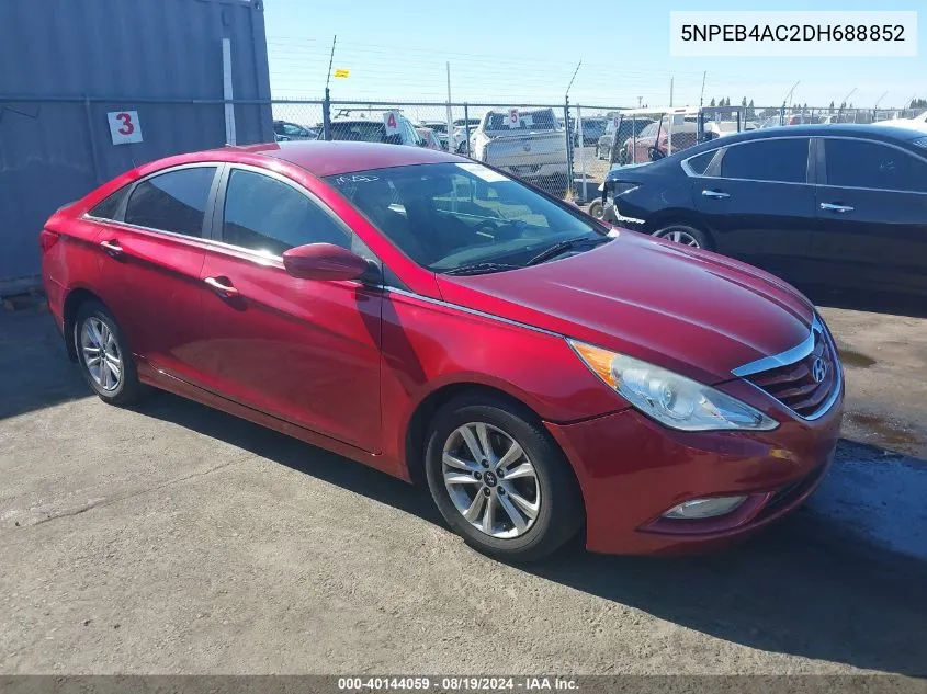 2013 Hyundai Sonata Gls VIN: 5NPEB4AC2DH688852 Lot: 40144059