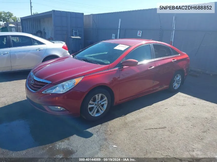 2013 Hyundai Sonata Gls VIN: 5NPEB4AC2DH688852 Lot: 40144059