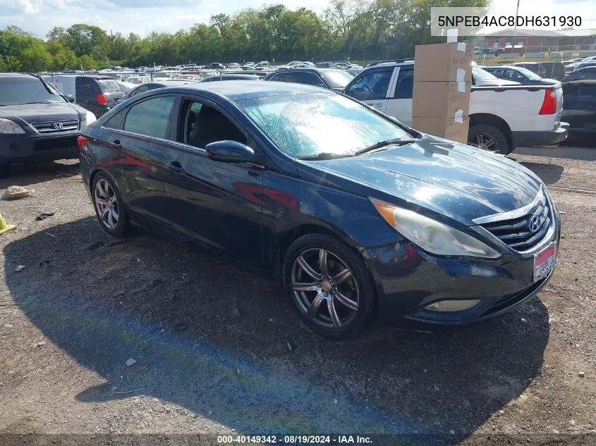 2013 Hyundai Sonata Gls VIN: 5NPEB4AC8DH631930 Lot: 40149342