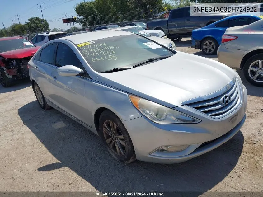 5NPEB4AC3DH724922 2013 Hyundai Sonata Gls