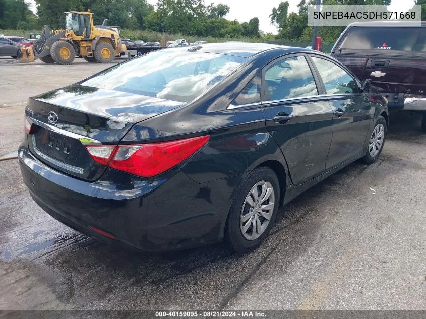 2013 Hyundai Sonata Gls VIN: 5NPEB4AC5DH571668 Lot: 40159095