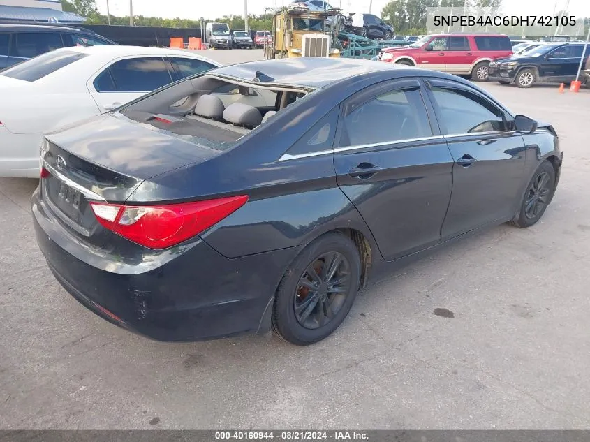 5NPEB4AC6DH742105 2013 Hyundai Sonata Gls