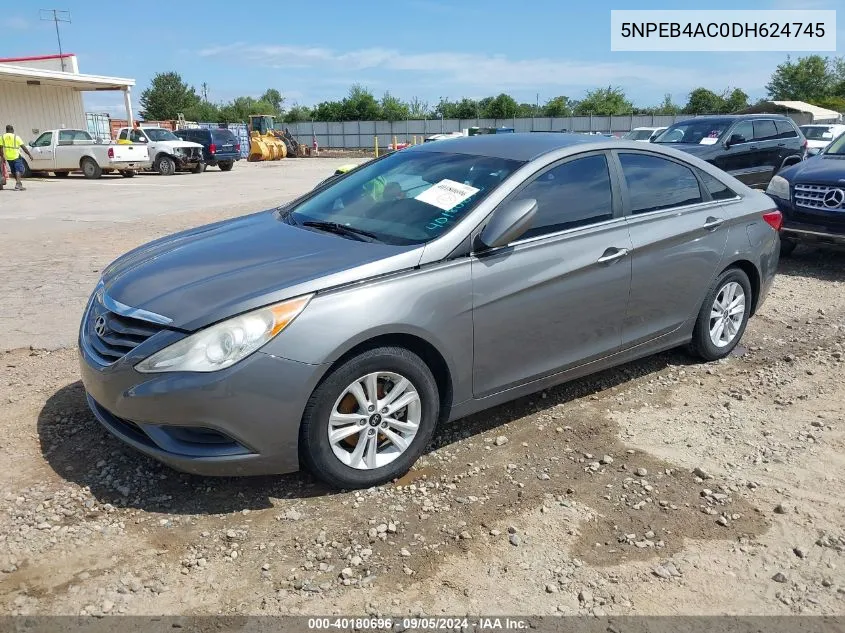 2013 Hyundai Sonata Gls VIN: 5NPEB4AC0DH624745 Lot: 40180696