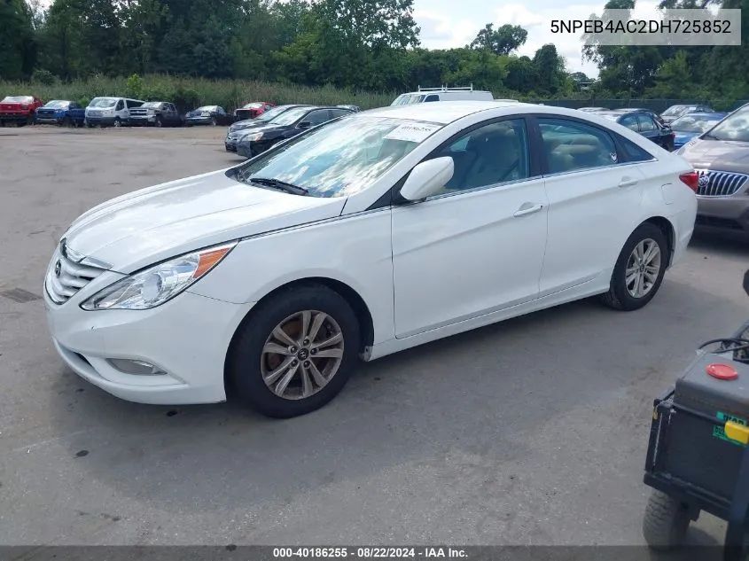 5NPEB4AC2DH725852 2013 Hyundai Sonata Gls