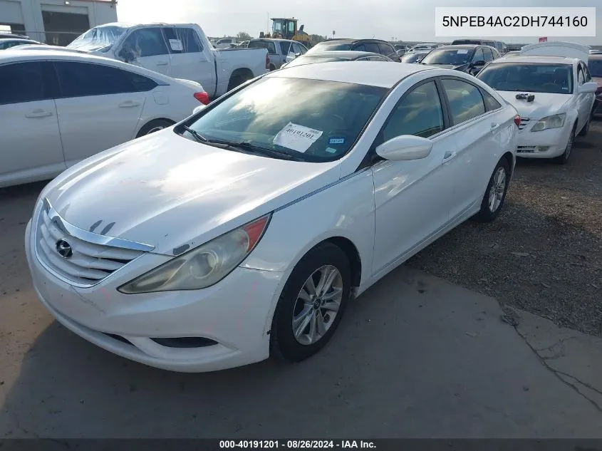 2013 Hyundai Sonata Gls VIN: 5NPEB4AC2DH744160 Lot: 40191201