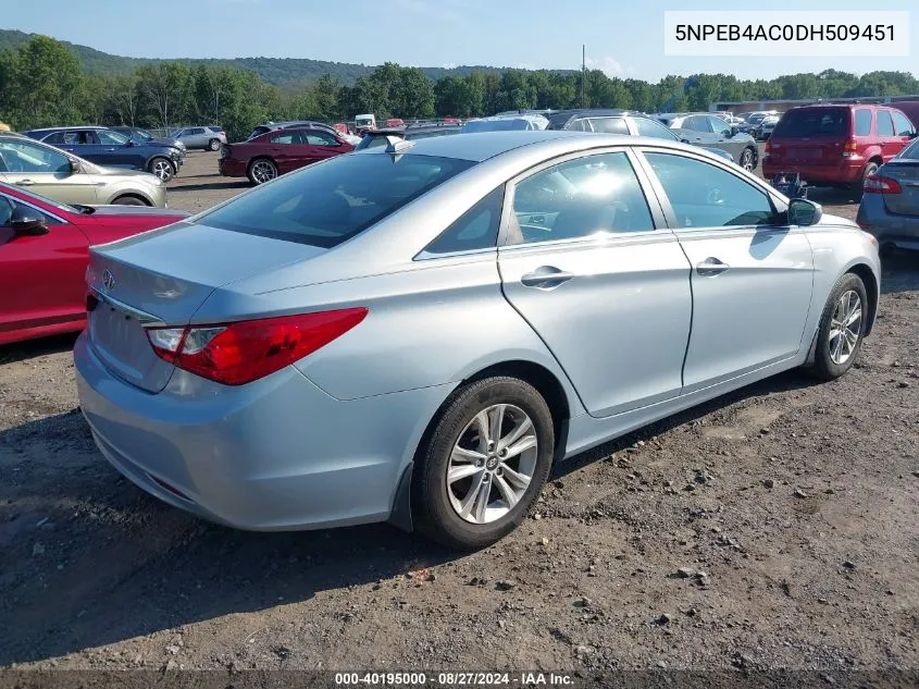 2013 Hyundai Sonata Gls VIN: 5NPEB4AC0DH509451 Lot: 40195000