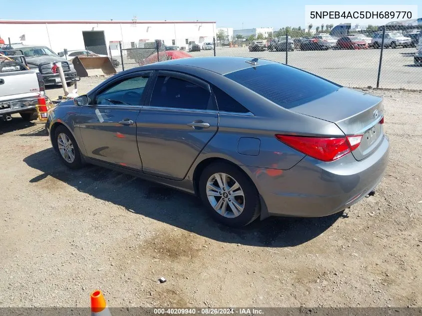 2013 Hyundai Sonata Gls VIN: 5NPEB4AC5DH689770 Lot: 40209940