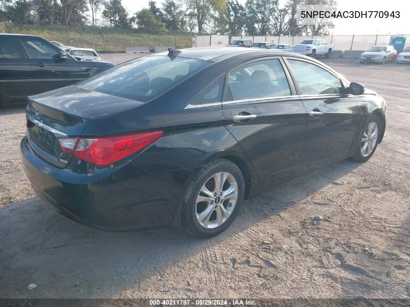 2013 Hyundai Sonata Limited VIN: 5NPEC4AC3DH770943 Lot: 40211797