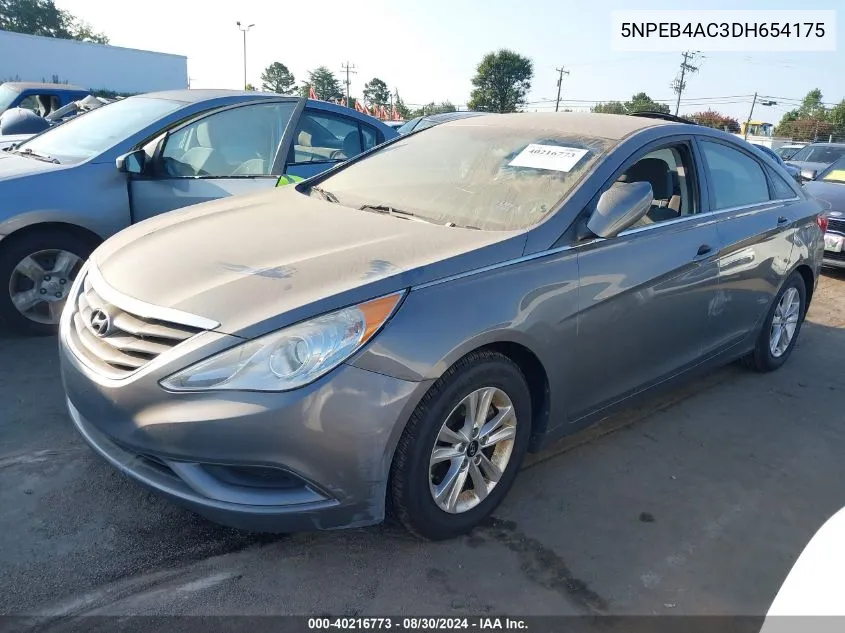 2013 Hyundai Sonata Gls VIN: 5NPEB4AC3DH654175 Lot: 40216773