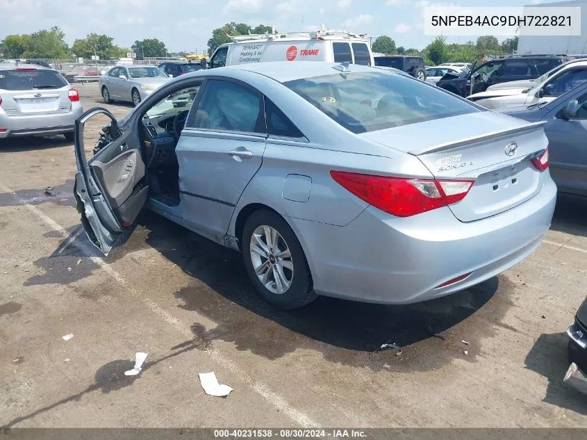 2013 Hyundai Sonata Gls VIN: 5NPEB4AC9DH722821 Lot: 40231538