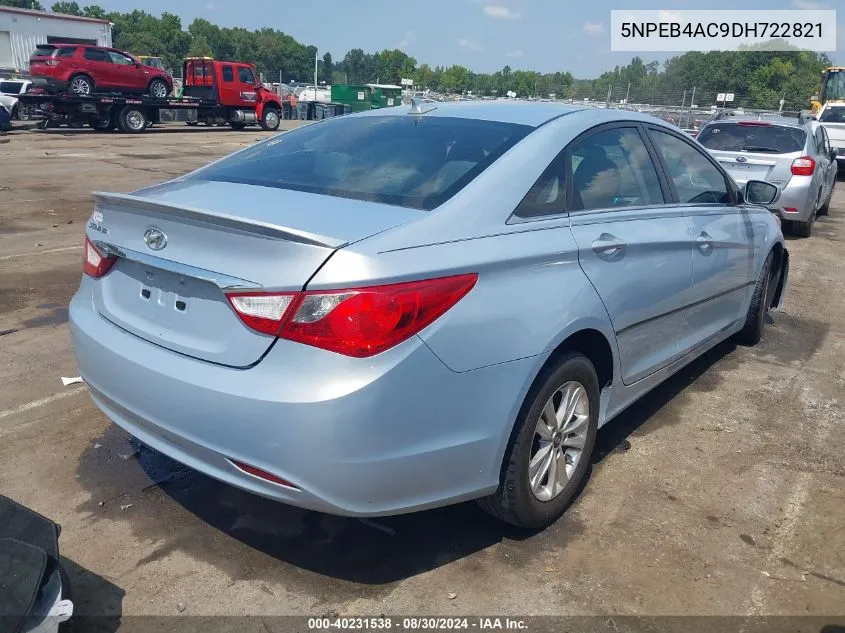 2013 Hyundai Sonata Gls VIN: 5NPEB4AC9DH722821 Lot: 40231538