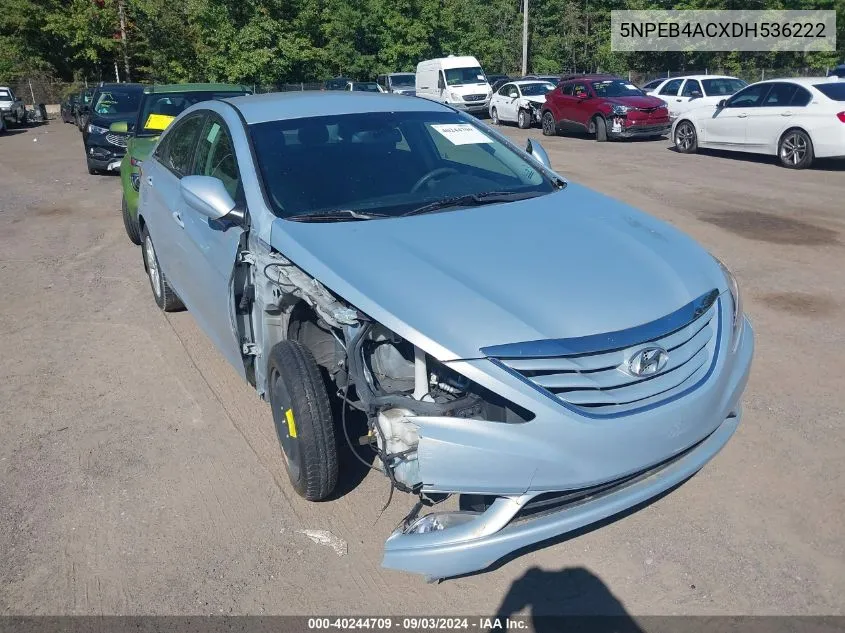 5NPEB4ACXDH536222 2013 Hyundai Sonata Gls