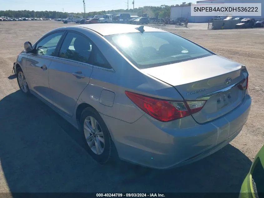 5NPEB4ACXDH536222 2013 Hyundai Sonata Gls