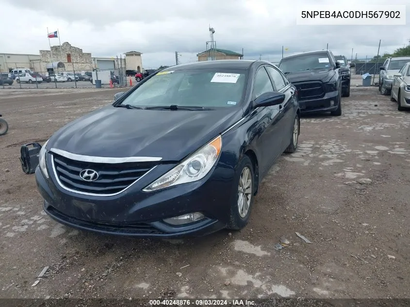 5NPEB4AC0DH567902 2013 Hyundai Sonata Gls