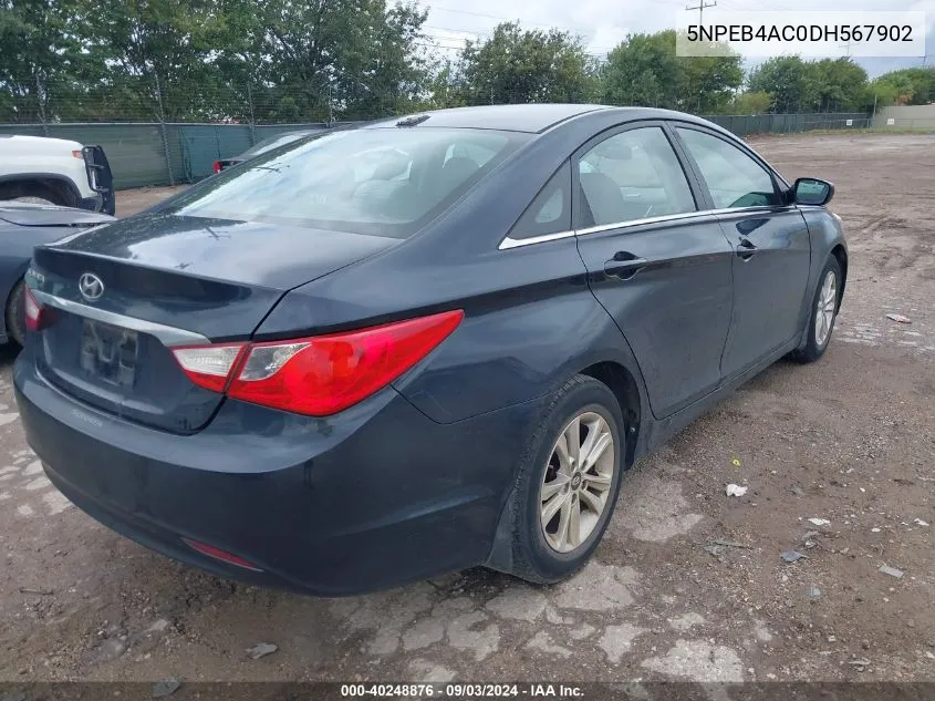 2013 Hyundai Sonata Gls VIN: 5NPEB4AC0DH567902 Lot: 40248876